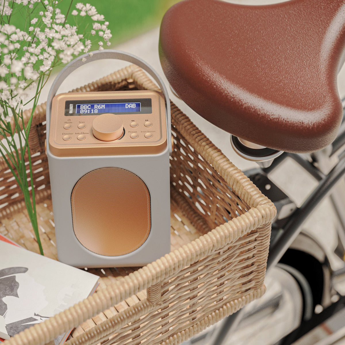 Majority Little Shelford Portable Bluetooth DAB/FM Radio, Grey - official product image