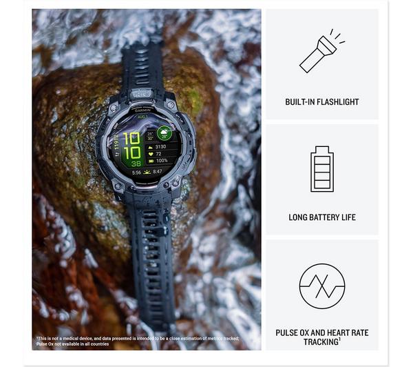 Instinct 3 50mm Neo Tropic with Twilight Silicone Band