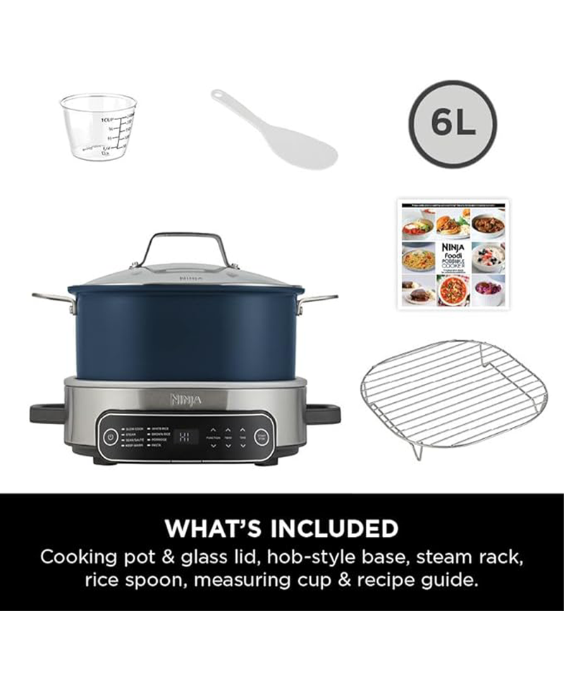 Ninja Foodi 8-Mode 6L PossibleCooker Rice & Slow Cooker |  Midnight Blue Redmond Electric Gorey - MC1101UK