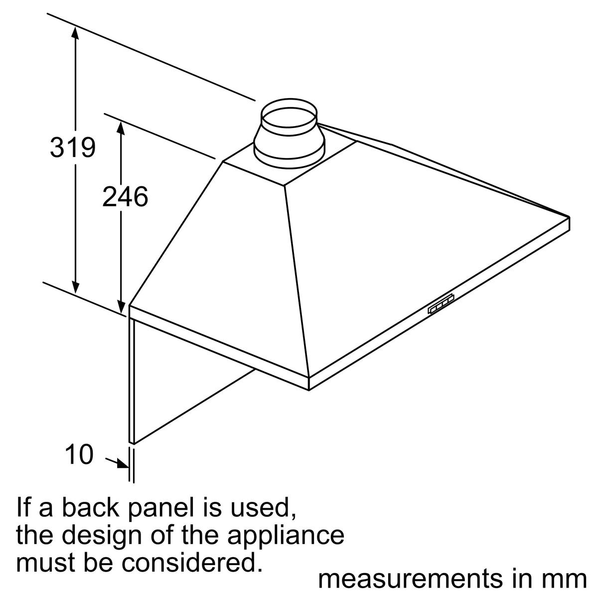 Series 2 75cm Wall-Mounted Cooker Hood | Stainless Steel