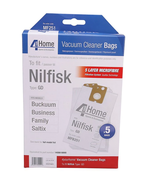 4YourHome Vacuum Cleaner Bags Nilfisk GD | Buckuum, Business, Family & Saltix Redmond Electric Gorey