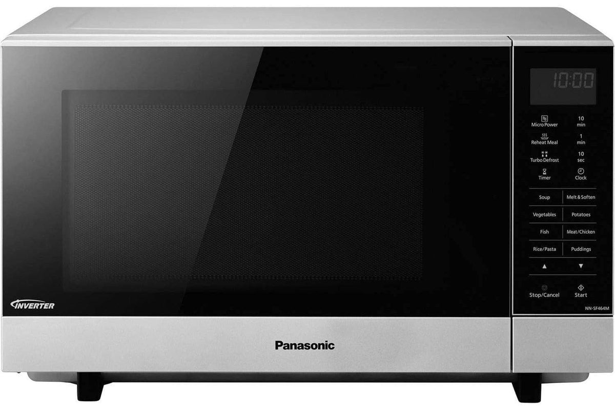 27L 900W Flatbed Microwave Silver
