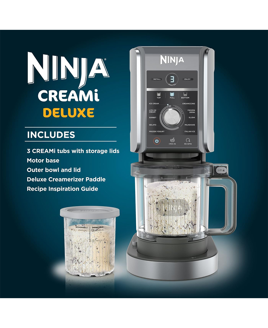 Ninja CREAMi Deluxe 10-in-1 Ice Cream and Frozen Drink Maker NC501UK Redmond Electric Gorey