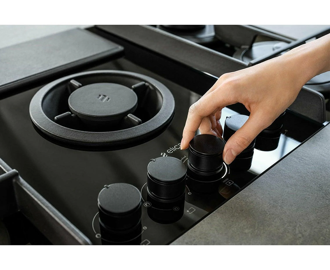 Elica 88cm NikolaTesla Flame Duct Out Vented Gas Hob NIKOFLAMEDUCTBL Redmond Electric Gorey 