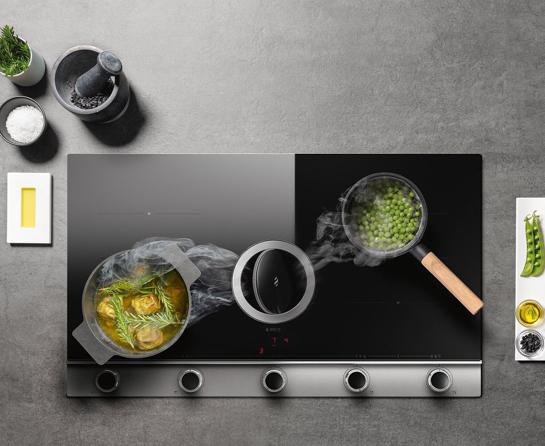 Elica 90cm NikolaTesla Unplugged Recycling Induction Hob (Black Stainless Steel) NIKOUNPLUGRECIX90 Redmond Electric Gorey
