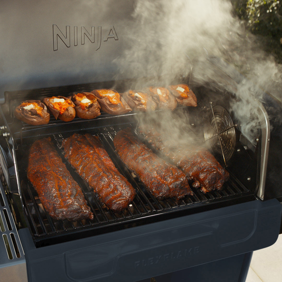 FlexFlame Outdoor Cooking System 5-in-1 Grill & Smoker | Blue