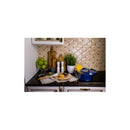 4.7L Enamelled Cast Iron Casserole Pot Dark Blue