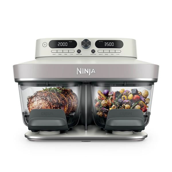 Ninja CRISPi DualZone Glass Air Fryer, 7.6L, Bone DD102UKIV2