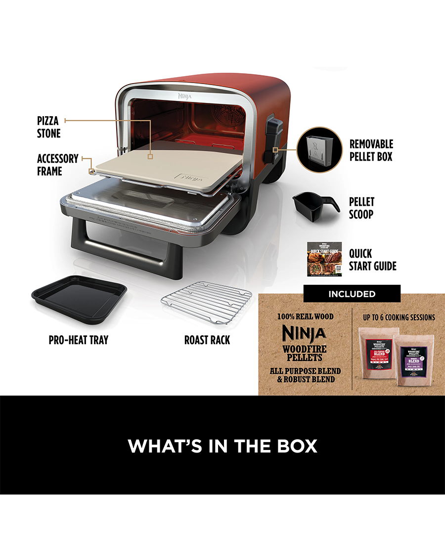 Ninja Woodfire Electric Outdoor Oven, Artisan Pizza Maker & BBQ Smoker - OO101UK Redmond Electric Gorey