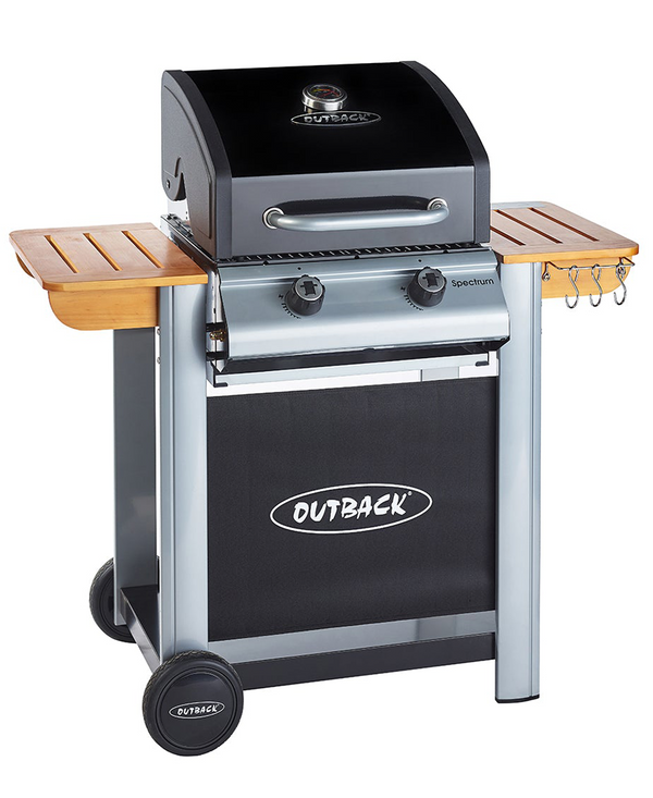 Outback Spectrum 2 Burner Hooded BBQ | Black OUT370695 Redmond Electric Gorey