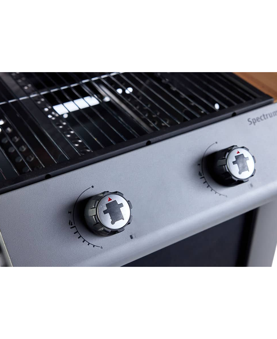 Outback Spectrum 2 Burner Hooded BBQ | Black OUT370695 Redmond Electric Gorey