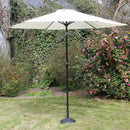 2.7m Steel Parasol with Crank | Cream