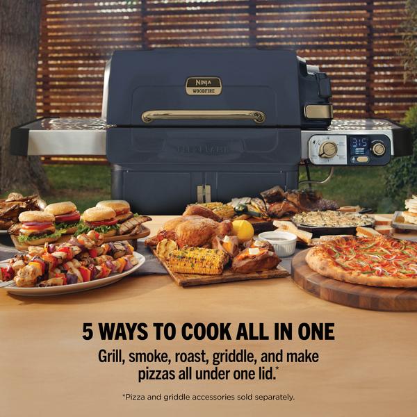 Ninja FlexFlame Outdoor Cooking System 5-in-1 Grill & Smoker | Blue - PG301UKBL Redmond Electric Gorey