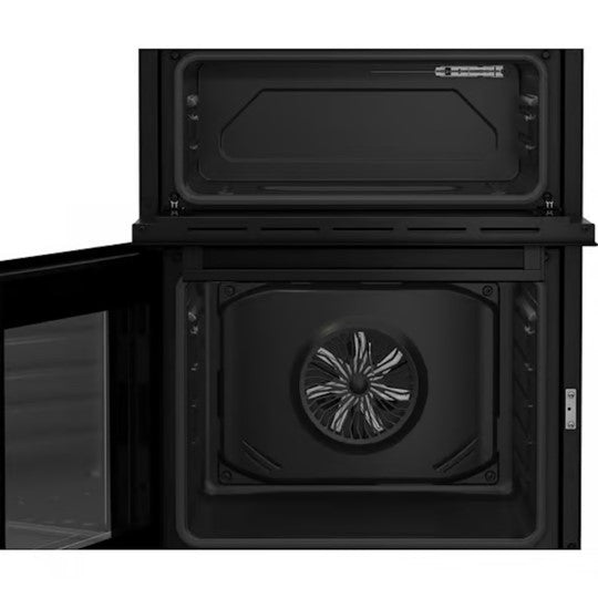 60cm Twin Cavity Electric Cooker with Ceramic Hob - Black | FTC6701