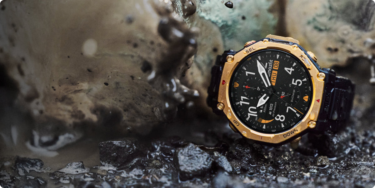 Amazfit T-Rex 3 Pro 48mm Smartwatch, Black Gold 146-W2443EU5N