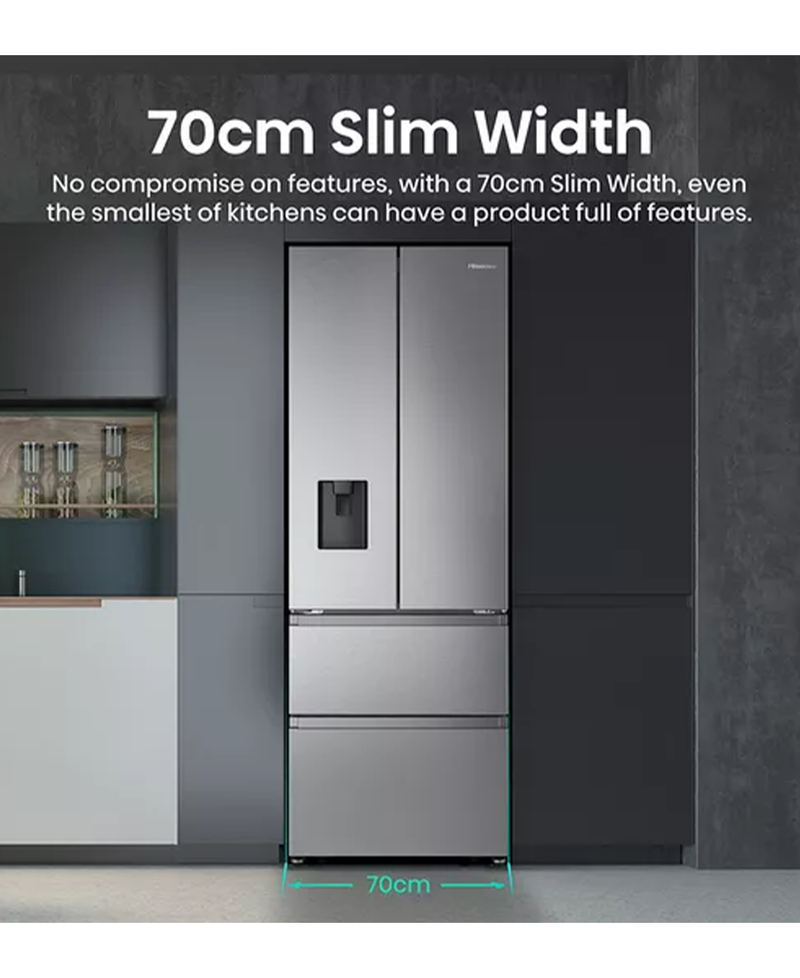 Hisense PureFlat Slim French Door Fridge Freezer | 200cm (H) | Stainless Steel RF632N4WIE Redmond Electric Gorey