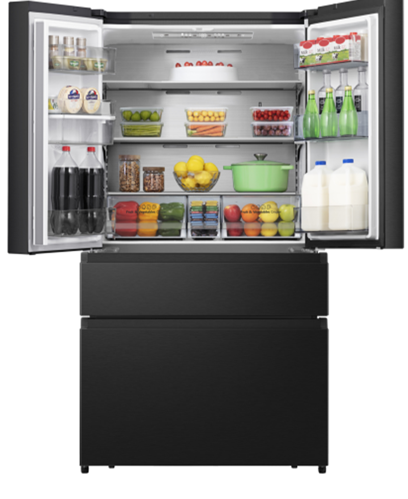 Hisense Pureflat French Door, American Fridge Freezer | Black Stainless Steel - RF749N4SWFE Redmond Electric Gorey