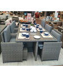 RedOutdoors Monte Carlo 6+4 Seater Cube Dining Set - RO-MC005 Redmond Electric Gorey