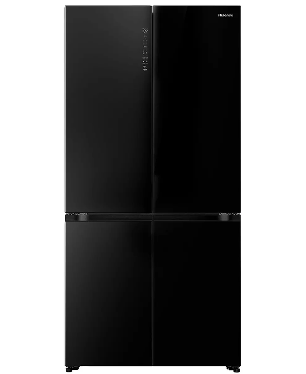 Hisense Kitchen Fit Total No Frost Multi-Door American Fridge Freezer | Black Glass RQ768N4GBE Redmond Electric Gorey