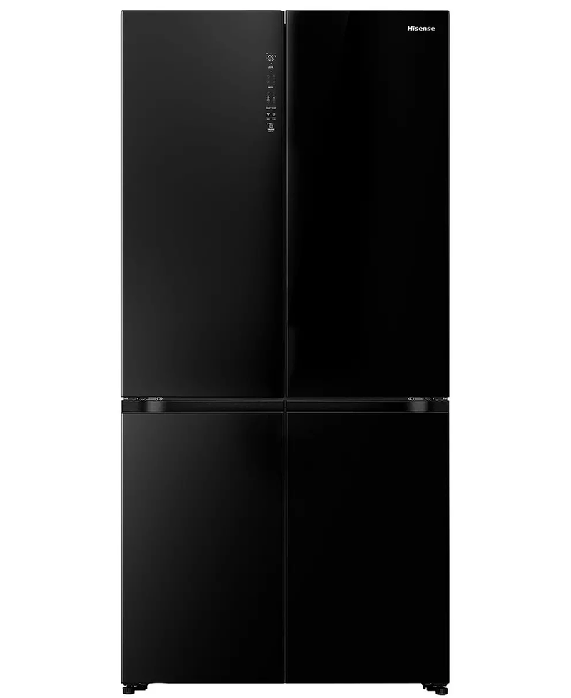 Hisense Kitchen Fit Total No Frost Multi-Door American Fridge Freezer | Black Glass RQ768N4GBE Redmond Electric Gorey