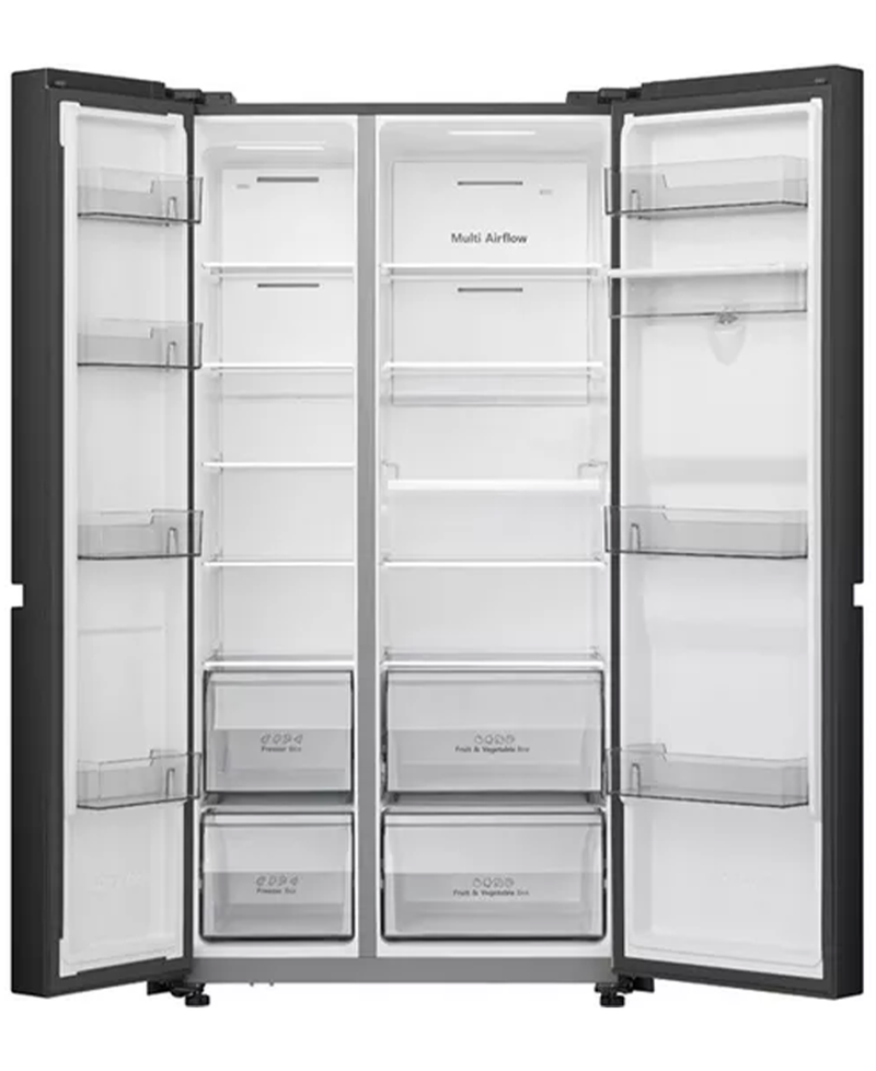 Hisense Pureflat Smart American Fridge Freezer | Black Stainless Steel - RS840N4WFE Redmond Electric Gorey