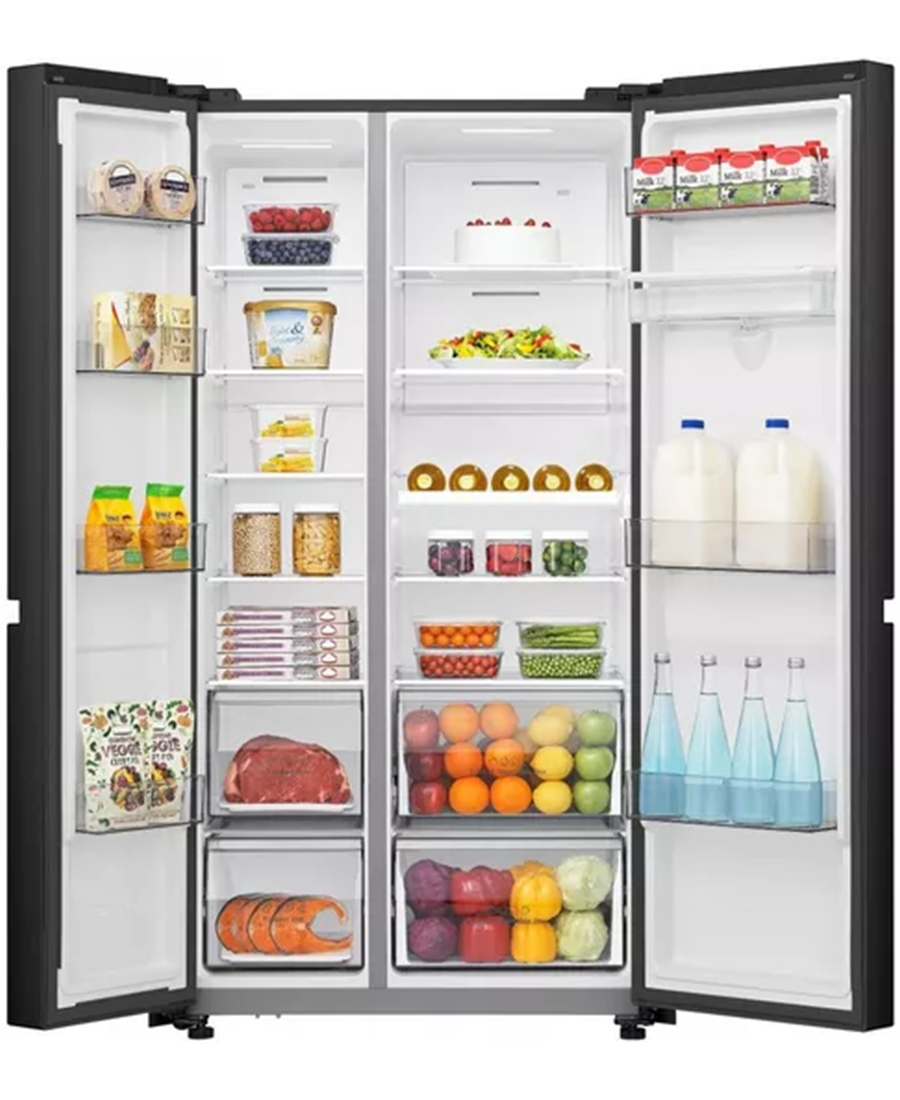 Hisense Pureflat Smart American Fridge Freezer | Black Stainless Steel - RS840N4WFE Redmond Electric Gorey