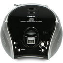 SCD-24 Portable CD Player with FM Radio Black/Silver
