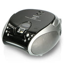 SCD-24 Portable CD Player with FM Radio Black/Silver