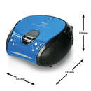 SCD-24 Portable CD Player with FM Radio Blue/Black