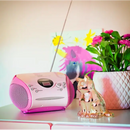 SCD-24 Portable CD Player with FM Radio Pink