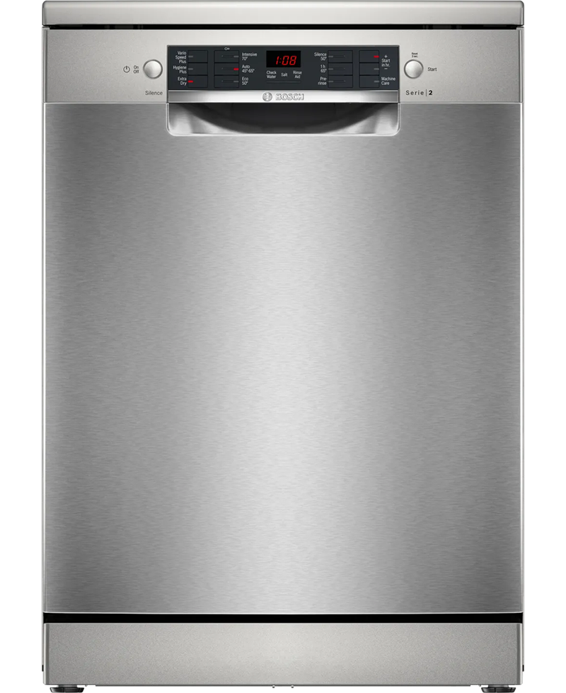 Bosch Series 2, 12 Place Dishwasher with ExtraDry | Brushed Steel Redmond Electric Gorey - SMS26AI08G