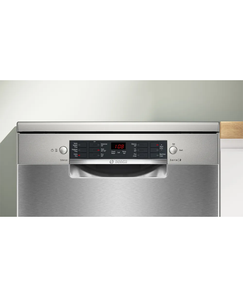 Bosch Series 2, 12 Place Dishwasher with ExtraDry | Brushed Steel Redmond Electric Gorey - SMS26AI08G