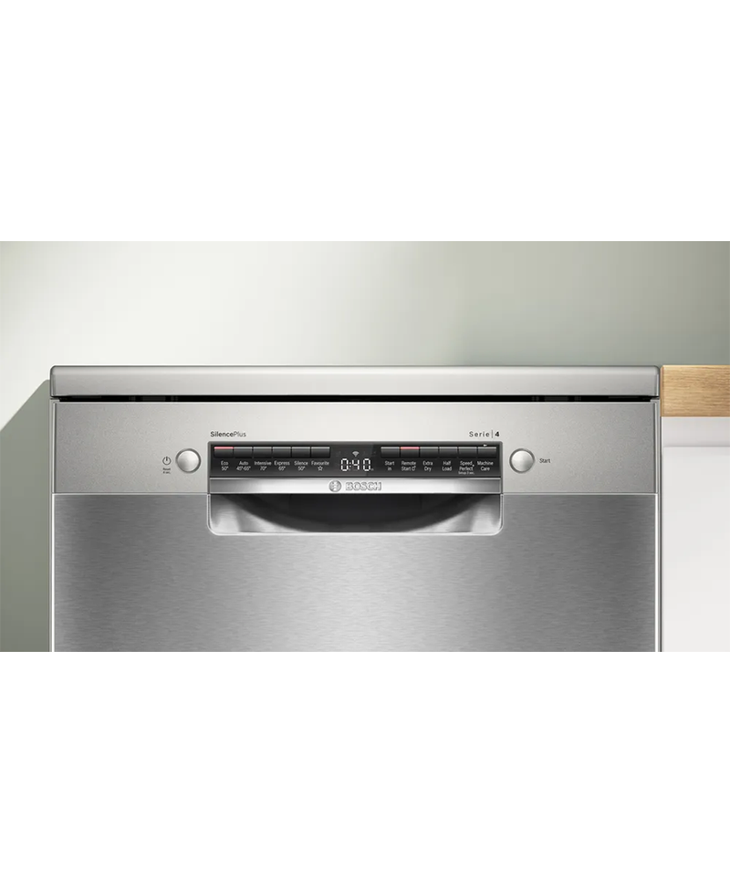 Bosch Series 4, 14 Place Dishwasher with VarioFlex-Baskets | Brushed Steel Redmond Electric Gorey SMS4EMI06G