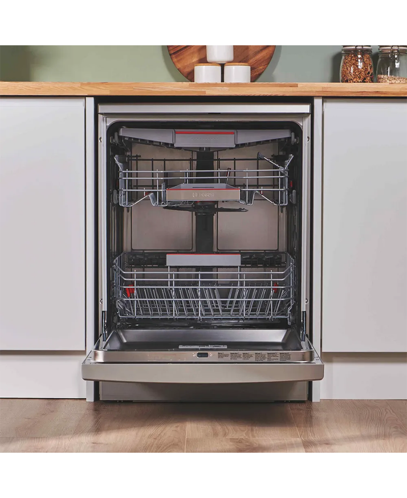 Bosch Series 6, 14 Place Dishwasher with Zeolith Drying + VarioDrawer | Brushed Steel  SMS6TCI01G - Redmond Electric Gorey