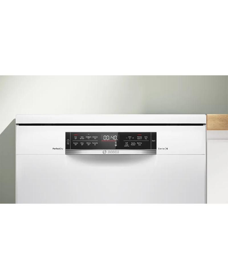 Bosch Series 6, 14 Place Dishwasher with Zeolith Drying and VarioDrawer | White Redmond Electric Gorey SMS6TCW01G