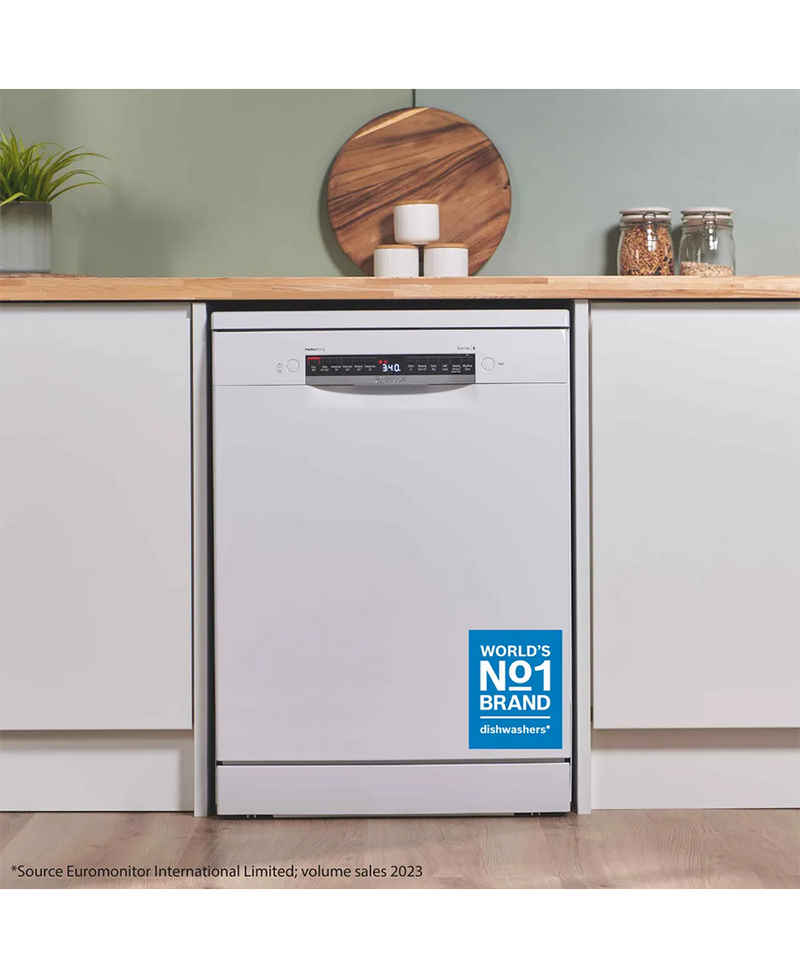 Bosch Series 6, 14 Place Dishwasher with Zeolith Drying + VarioDrawer | White Redmond Electric Gorey - SMS6ZCW10G