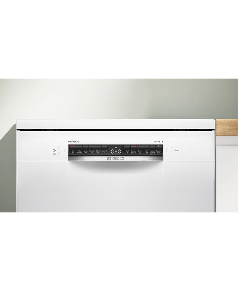 Bosch Series 6, 14 Place Dishwasher with Zeolith Drying + VarioDrawer | White Redmond Electric Gorey - SMS6ZCW10G