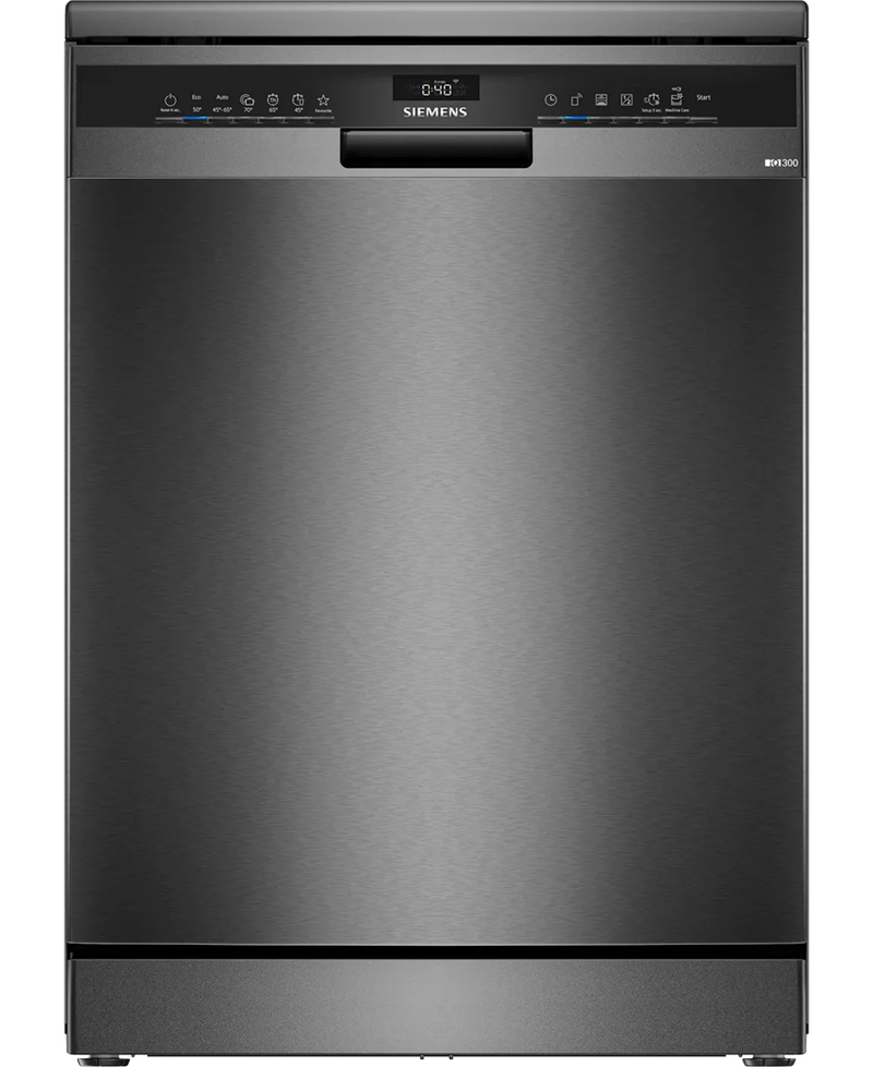 Siemens IQ300 14 Place Dishwasher Anti-Fingerprint | Brushed Black Steel SN23EC03ME Redmond Electric Gorey