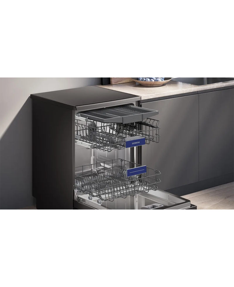 Siemens IQ300 14 Place Dishwasher Anti-Fingerprint | Brushed Black Steel SN23EC03ME Redmond Electric Gorey