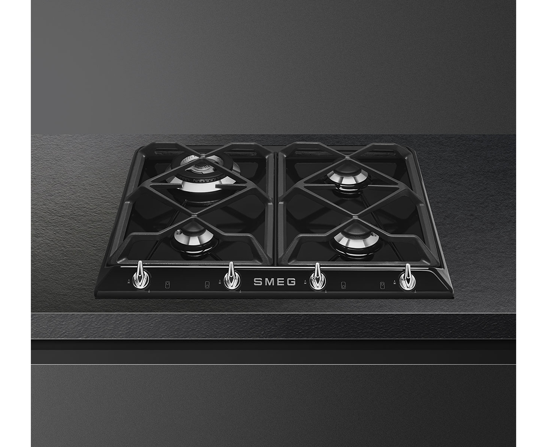 Smeg 60cm Built-in Gas Hob SR964NGH Black Redmond Electric Gorey