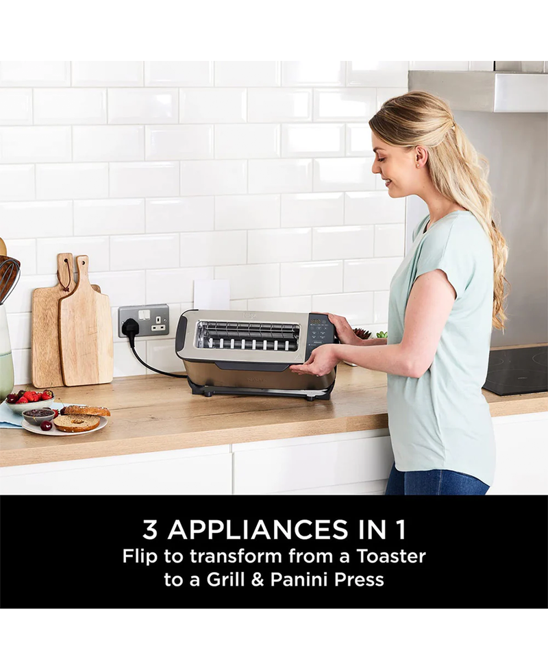 Ninja Foodi 3-in-1 Toaster, Grill & Panini Press | Stainless Steel ST202UK Redmond Electric Gorey