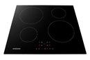59cm Built-In 4-Zone Induction Hob with Power Boost | Black