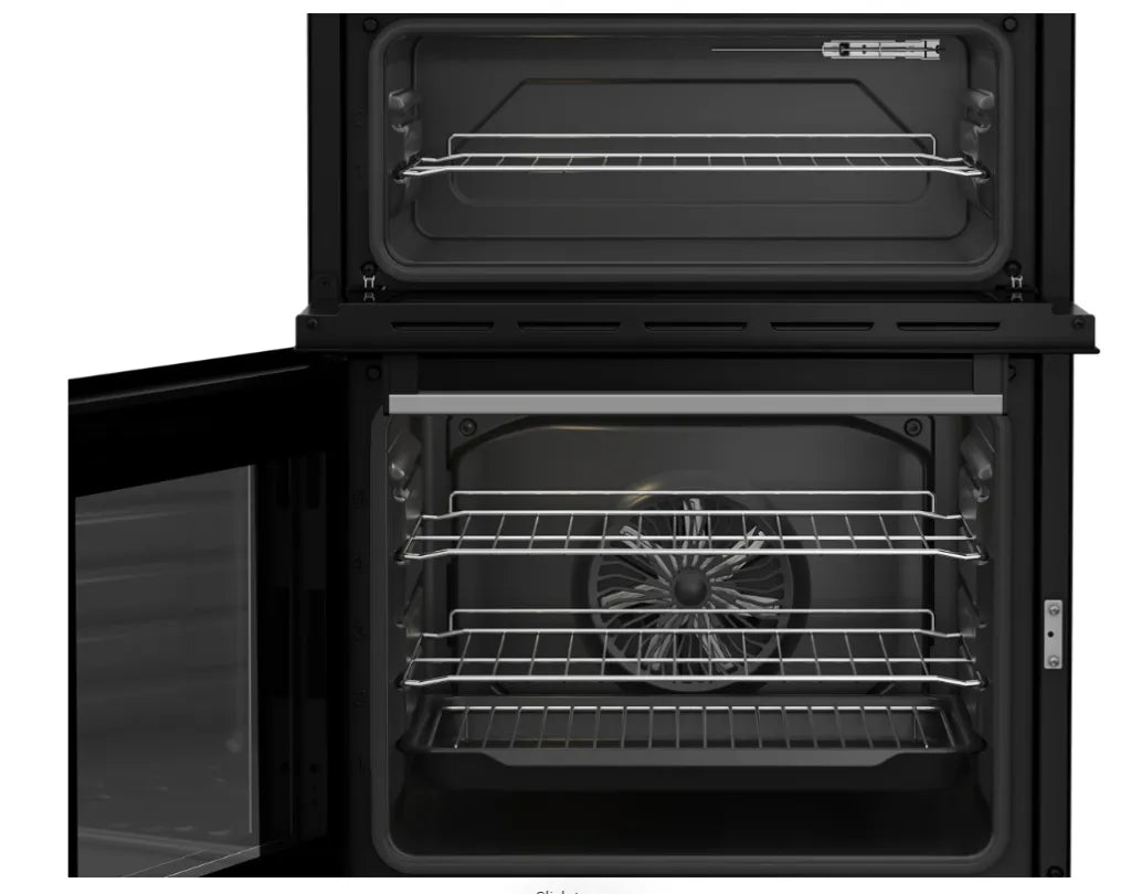 60cm Double Oven Electric Ceramic Cooker Silver