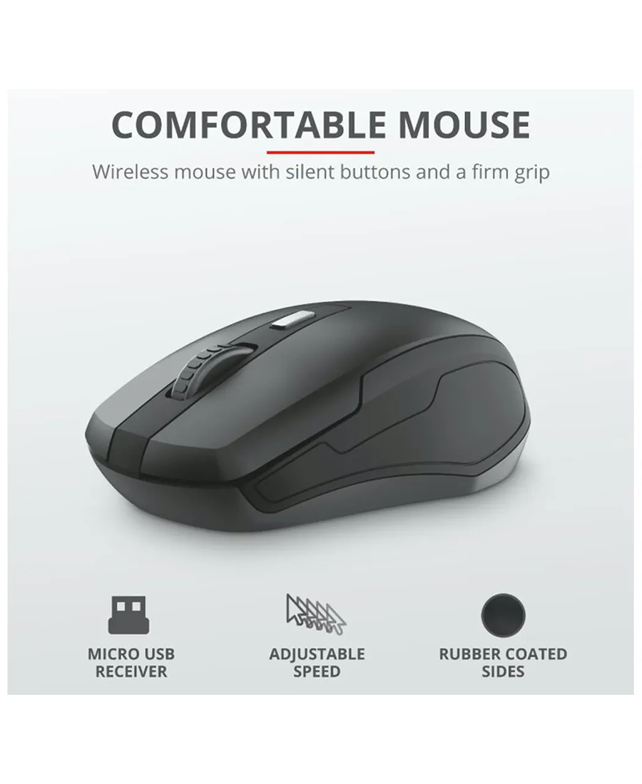 Trust ODY Wireless Silent Keyboard/Mouse Set | T24153 Redmond Electric Gorey