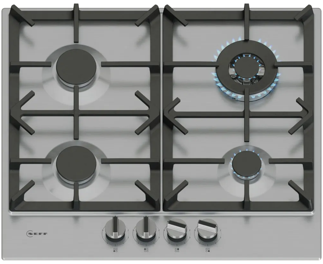 Neff N 70, 60cm Built-In Gas Hob with FlameSelect | Stainless Steel - T26CIH8N0 Redmond Electric Gorey