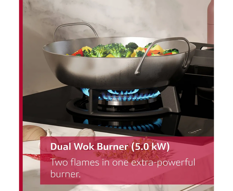 Neff N 70, 75cm Built-In Gas Hob with FlameSelect | Enamel Black - T27CIQ8S0 Redmond Electric Gorey