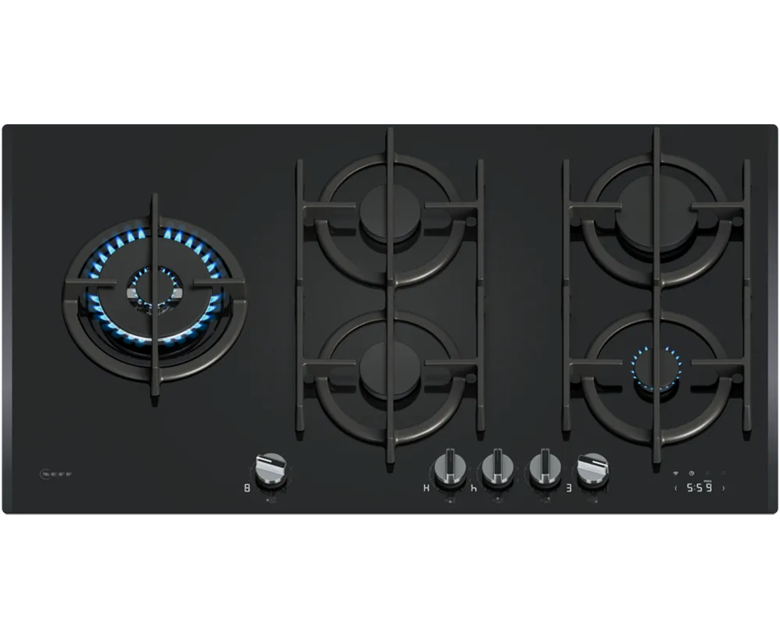 Neff N 90, 90cm Built-In Gas Hob with FlameSelect | Tempered glass, Black - T29RHS4S0 Redmond Electric Gorey