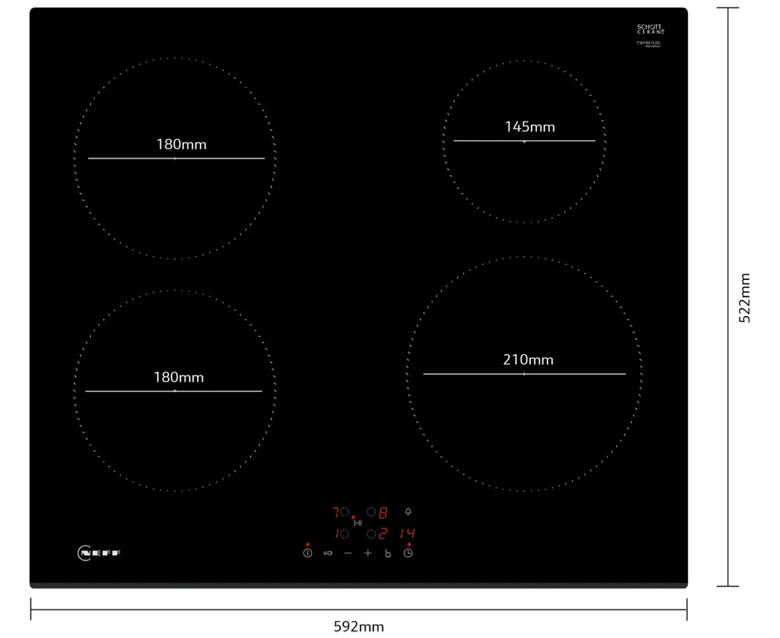 Neff N 30, 60cm Induction Hob - Plug&Play | Black - T36FBE1L0G Redmond Electric Gorey