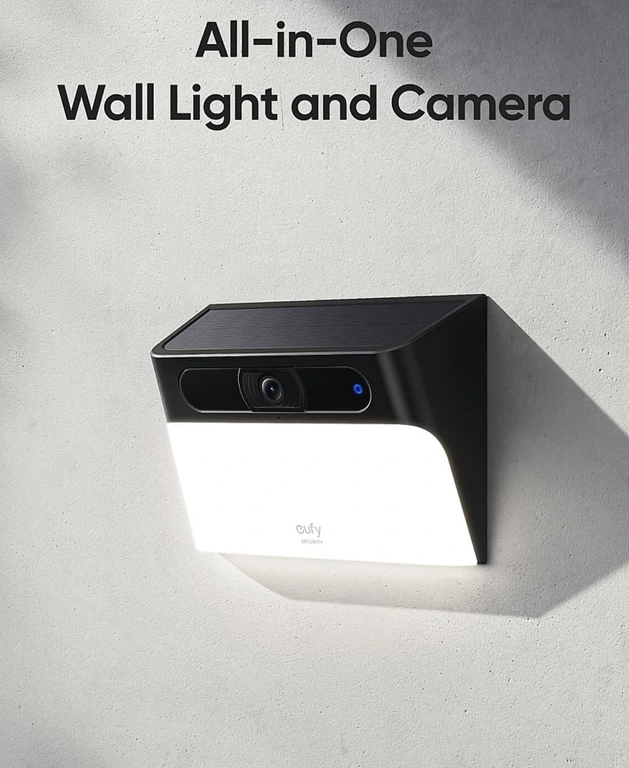 Eufy S120 Solar Panel Wall Light 2K Camera - T81A0311 Redmond Electric Gorey