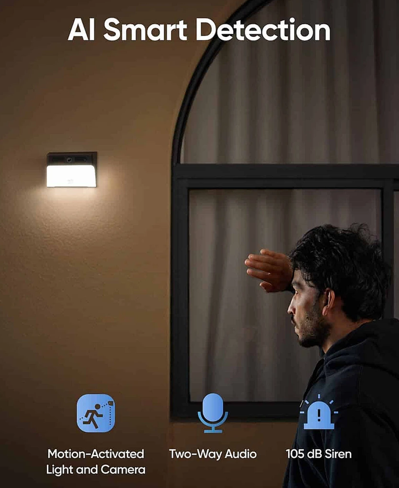 Eufy S120 Solar Panel Wall Light 2K Camera - T81A0311 Redmond Electric Gorey